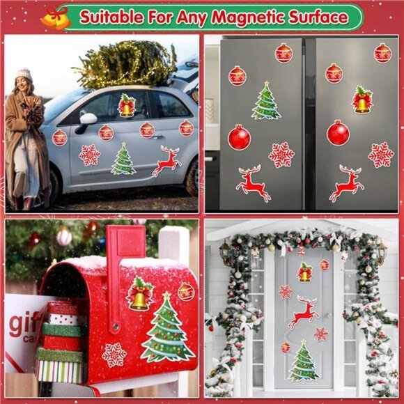 Merry Christmas Garage Door Magnets Decoration, 27 Pcs Christmas Decor - Picture 6 of 7